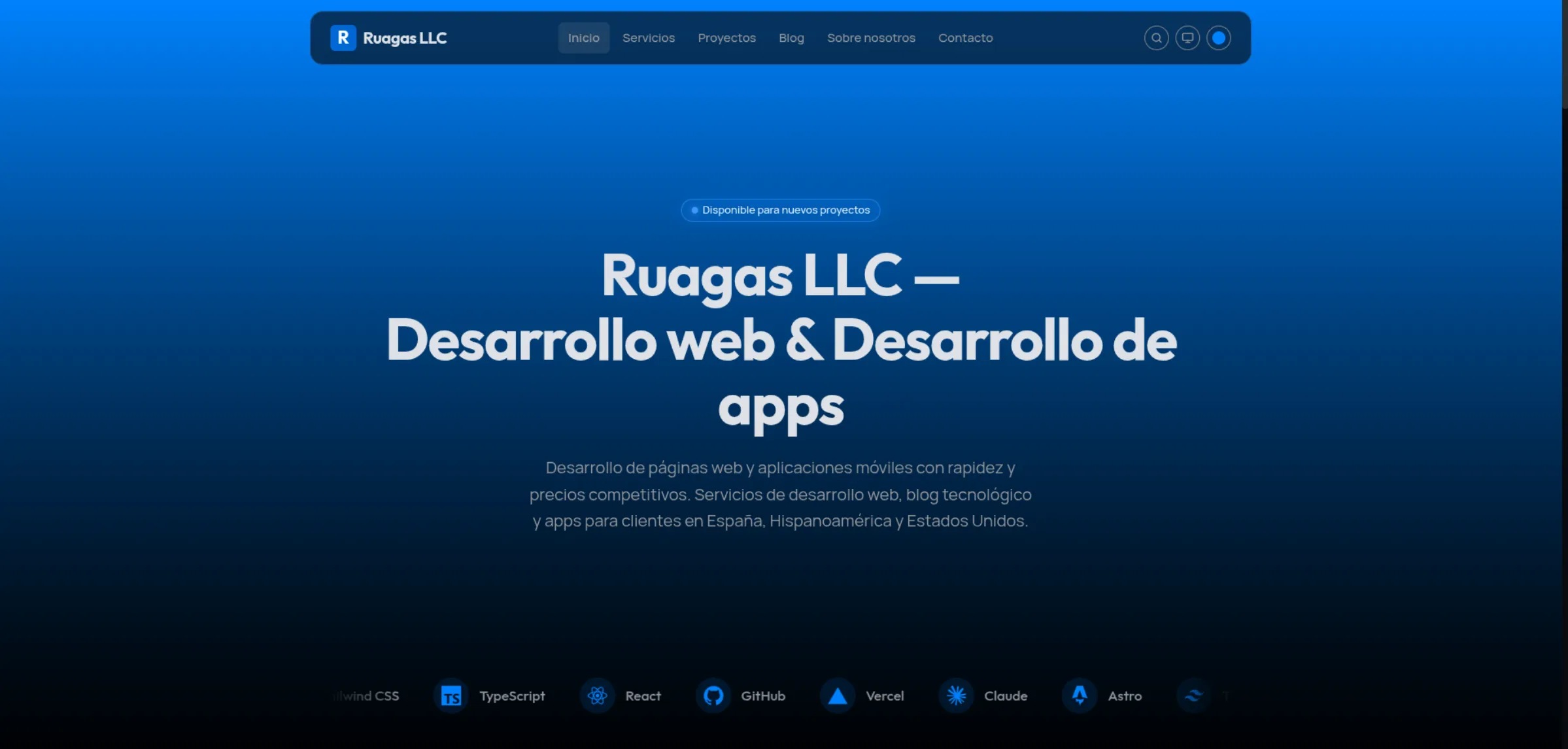 Página de inicio de Ruagas LLC